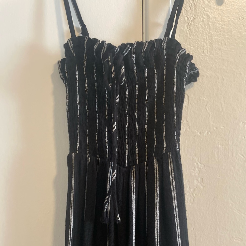 Black and white stripped Jumpsuit